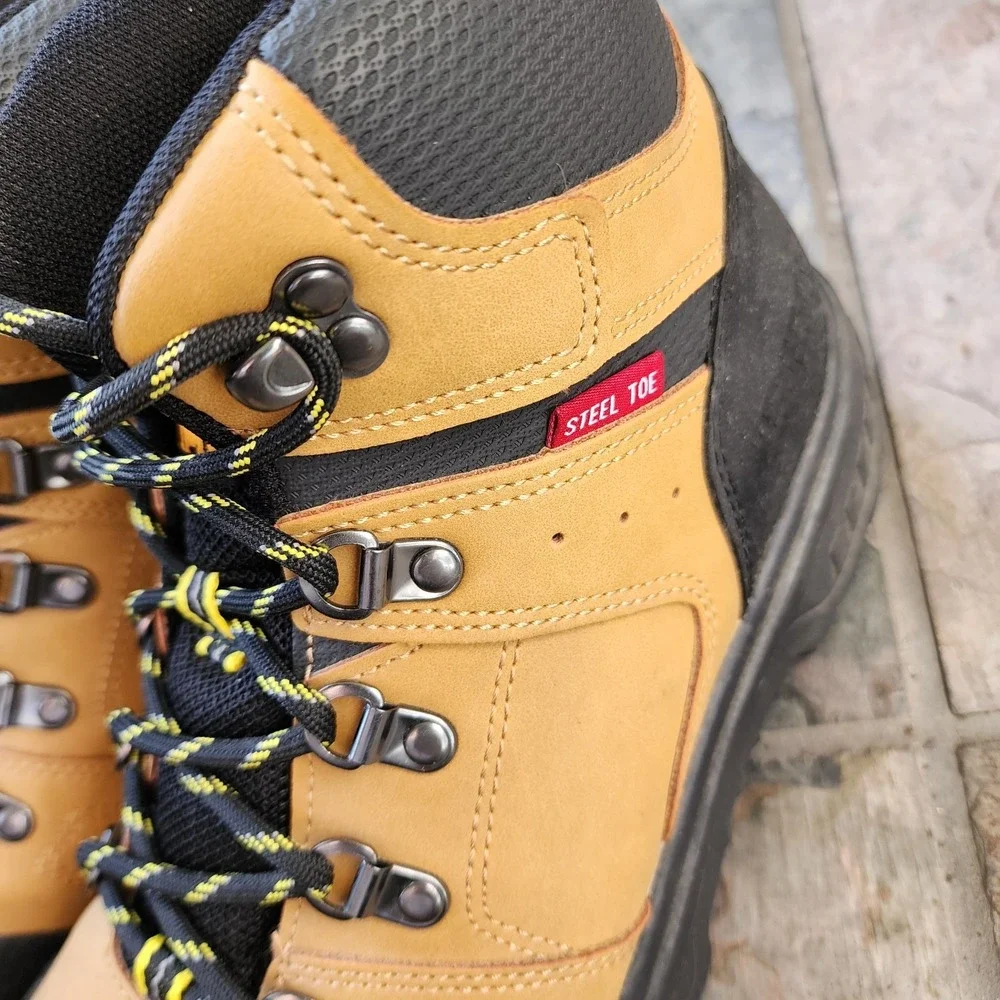 BRAHMA STEEL TOE BOOTS - Mens Sz: 8.5 - Hiking Workwear Construction Safety